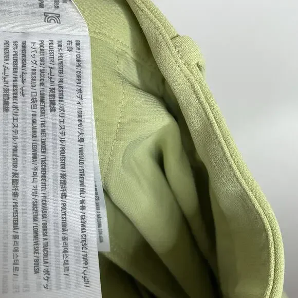 Abercrombie & Fitch Pleated High Rise Shorts Green Womens M Minimalist Preppy - Picture 6 of 6